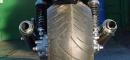 Yamaha V-Max rear fork to fit large rear wheel